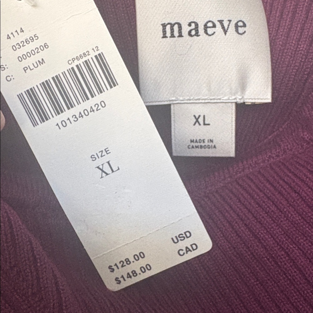 ANTHROPOLOGIE➕NWT Maeve Strapless Peplum Knit Top - Picture 6 of 9